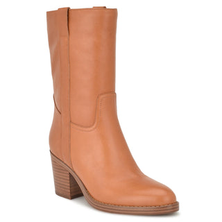 Bota con Tacon NINE WEST Wnhess  Piel Color Cafe