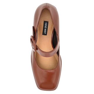 Zapatilla con Plataforma NINE WEST Wnhuns3  Charol piel Color Cafe