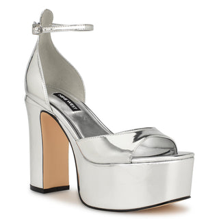 Sandalia NINE WEST Wnliya3  Sintetico Color Metalico