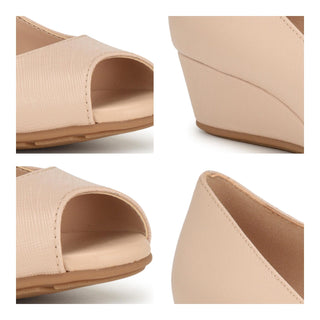 Sandalia de Tacon Corrido NINE WEST Wncoper3  Sintetico Color Beige