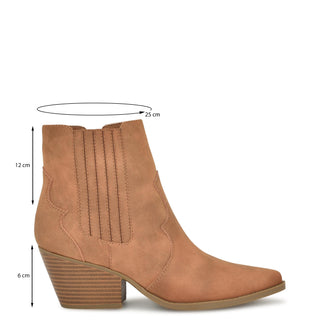 Botín con Tacón NINE WEST Wnaresa3  Sintetico Color Cafe