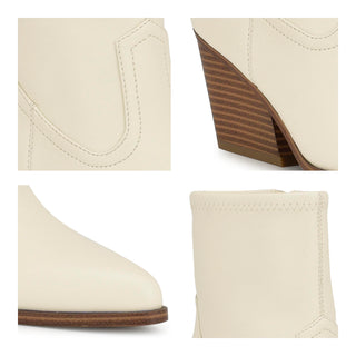 Botín con Tacón NINE WEST Wnkinny3  Sintetico Color Blanco