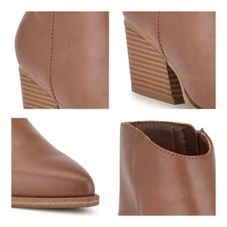 Botín con Tacón NINE WEST Wntrep3  Sintetico Color Cafe