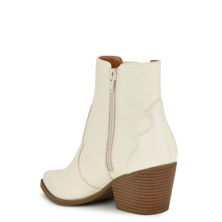 Botín con Tacón NINE WEST Wnaresa3  Sintetico Color Blanco