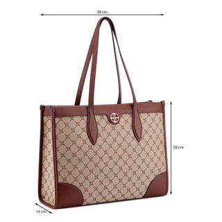 Bolsa Tote NINE WEST Ngj127223  Textil Color Cafe