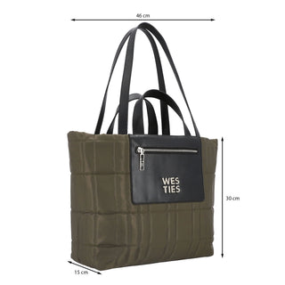 Bolsa Tote WESTIES Hbhuayate2we  Textil Color Verde