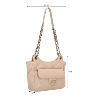 Bolsa Shoulder WESTIES Hbginevrawe  Sintetico Color Beige