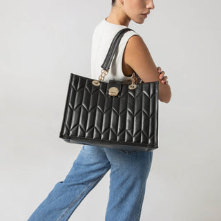 Bolsa Tote WESTIES Hbstellanwe  Sintetico Color Negro