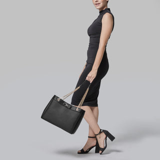 Bolsa Shoulder WESTIES Hbanaellewe  Sintetico Color Negro