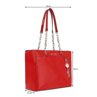 Bolsa Tote WESTIES Hbrenania3we  Charol piel Color Rojo