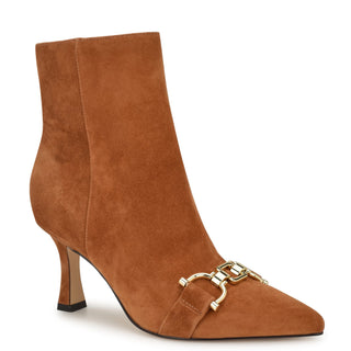 Botín con Tacón NINE WEST Wntrotte  Gamuza Color Cafe