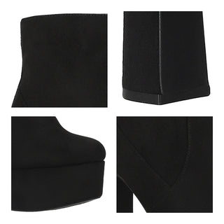 Botín con Plataforma WESTIES Webragi  Gamuza textil Color Negro