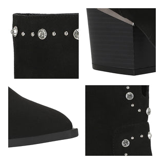 Botín con Tacón WESTIES Weisaz  Gamuza textil Color Negro