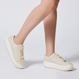 Tenis WESTIES Weevony  Textil Color Beige