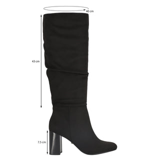 Bota con Tacon WESTIES Wenelymar  Gamuza textil Color Negro
