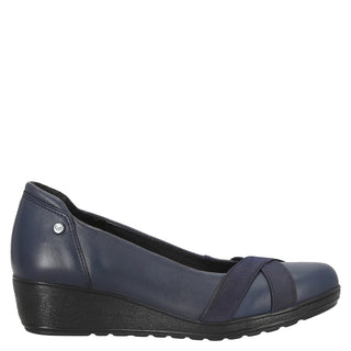 Zapato de tacón corrido W CONFORT Wtclitia  Piel Color Azul