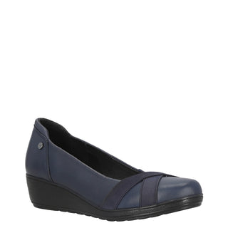 Zapato de tacón corrido W CONFORT Wtclitia  Piel Color Azul