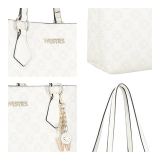 Bolsa Tote WESTIES Hbgammoth2we Annefrance Sintetico mo Color Blanco