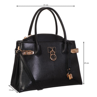 Bolsa de Mano WESTIES Hbepimeteo4we Irizt Sintetico Color Negro