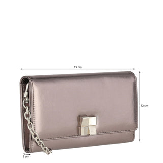 Bolsa Clutch WESTIES Hbgaimonwe  Sintetico Color Metalico