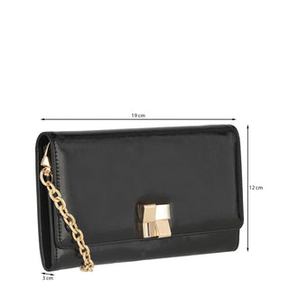 Bolsa Clutch WESTIES Hbgaimonwe  Sintetico Color Negro