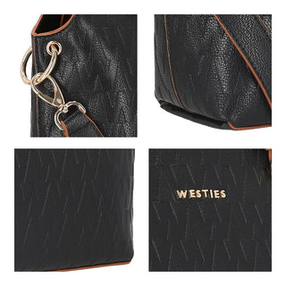 Bolsa de Mano WESTIES Hbheiranwe Elatior Sintetico Color Negro