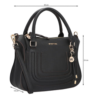 Bolsa de Mano WESTIES Hbkalinowe  Sintetico Color Negro