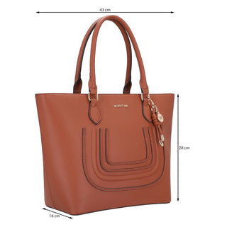 Bolsa Tote WESTIES Hbkalolawe  Sintetico Color Cafe