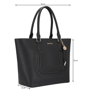Bolsa Tote WESTIES Hbkalolawe  Sintetico Color Negro