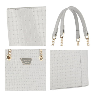 Bolsa Tote WESTIES Hblibba4we  Charol sintético Color Gris