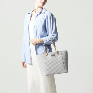 Bolsa Tote WESTIES Hblibba4we  Charol sintético Color Gris