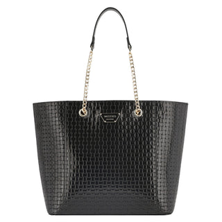 Bolsa Tote WESTIES Hblibba4we  Charol sintético Color Negro