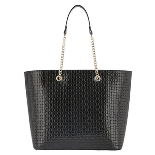 Bolsa Tote WESTIES Hblibba4we  Charol sintético Color Negro