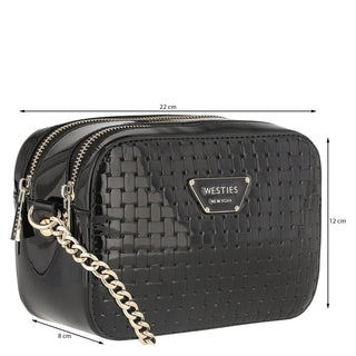 Bolsa Crossbody WESTIES Hbmikeel6we  Charol sintético Color Negro