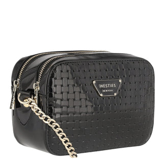 Bolsa Crossbody WESTIES Hbmikeel6we  Charol sintético Color Negro