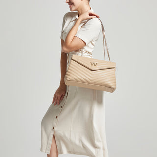 Bolsa Shoulder WESTIES Hbmonogynawe  Sintetico Color Beige