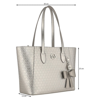 Bolsa Tote WESTIES Hbjanika3we  Sintetico mo Color Metalico