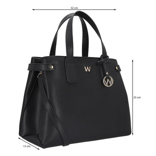 Bolsa de Mano WESTIES Hbquinary22we  Sintetico Color Negro