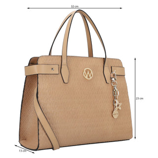 Bolsa de Mano WESTIES Hbreptiale4we  Sintetico mo Color Cafe