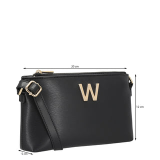 Bolsa Crossbody WESTIES Hblupy7we  Sintetico Color Negro