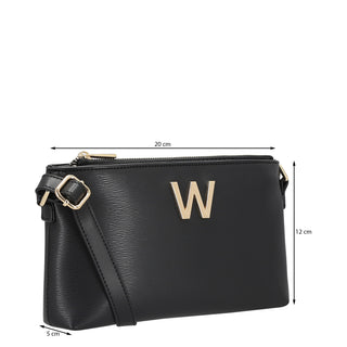 Bolsa Crossbody WESTIES Hblupy7we  Sintetico Color Negro