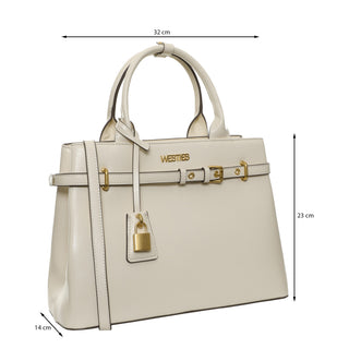 Bolsa de Mano WESTIES Hboliver2we  Sintetico Color Blanco