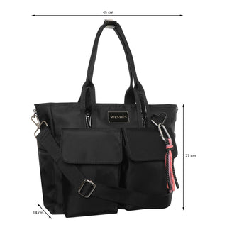 Bolsa Tote WESTIES Hbjimbowe  Textil Color Negro