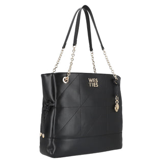 Bolsa Tote WESTIES Hbanahitawe  Sintetico Color Negro