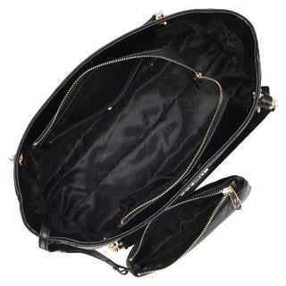 Bolsa Tote WESTIES Hbanahitawe  Sintetico Color Negro
