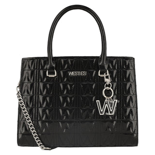 Bolsa de Mano WESTIES Hbcerberus2we  Charol sintético Color Negro