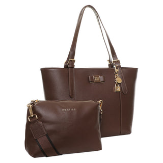 Bolsa Tote WESTIES Hbgutswe  Sintetico Color Cafe