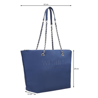 Bolsa Tote WESTIES Hbjahairawe  Textil Color Azul