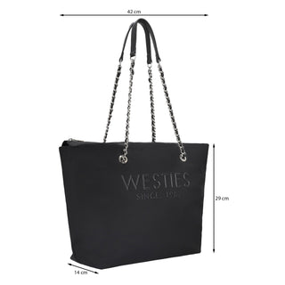 Bolsa Tote WESTIES Hbjahairawe  Textil Color Negro