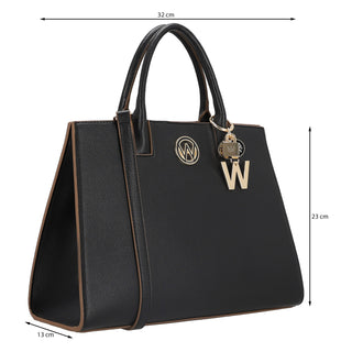 Bolsa de Mano WESTIES Hbmadziewe  Sintetico Color Negro